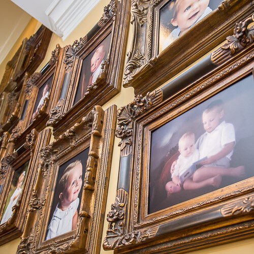 Framed gallery wall